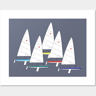 Laser Sailboats Racing Posters and Art